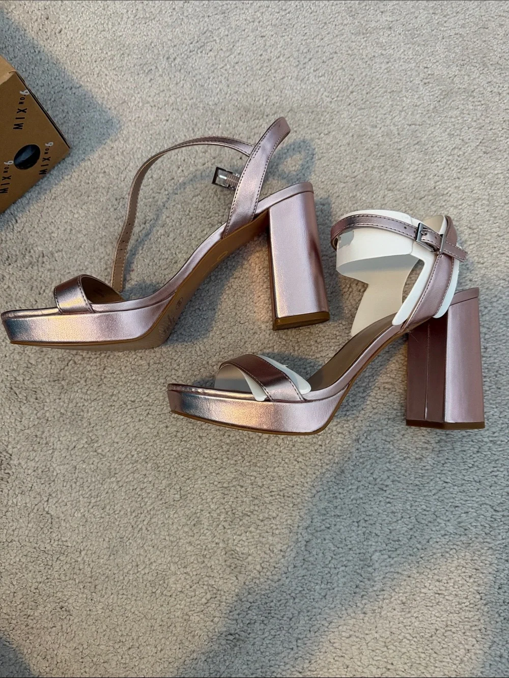 NWT Mix No.6 9.5 rose gold platform sandals